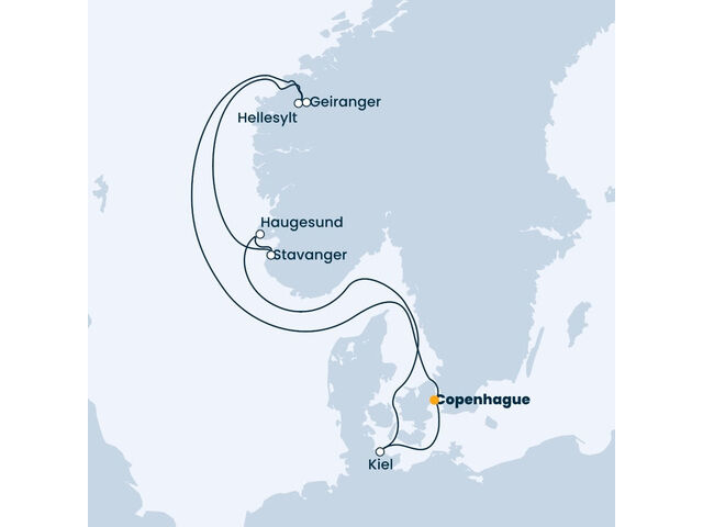 
            Danemark, Norvège, Allemagne à bord du Costa Diadema
         