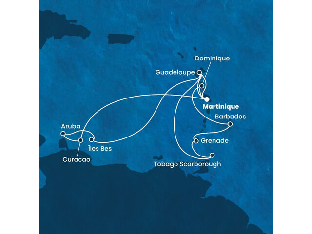 Antilles, Trinité et Tobago, Dominique avec le Costa Fortuna