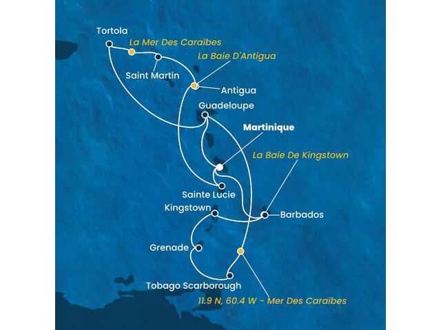 Antilles, Iles Vierges, Trinité et Tobago avec le Costa Fortuna