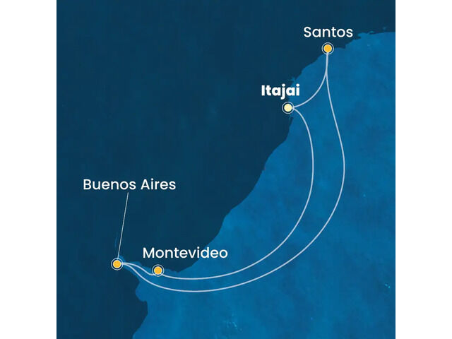 Uruguay, Argentine, Brésil avec le Costa Diadema