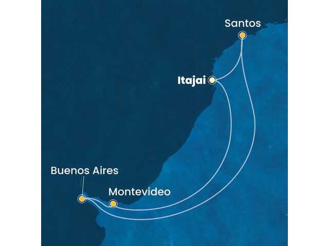 Uruguay, Argentine, Brésil avec le Costa Diadema