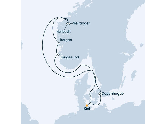 
            Allemagne, Danemark, Norvège à bord du Costa Diadema
         