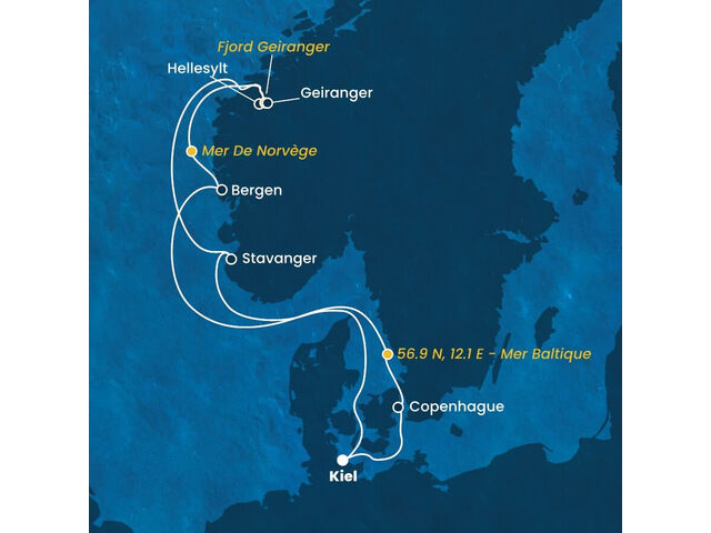 Allemagne, Danemark, Norvège avec le Costa Diadema