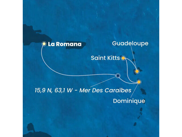 Rép.Dominicaine, Dominique, Antilles avec le Costa Fascinosa