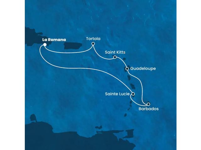 Rép.Dominicaine, Antilles, Iles Vierges avec le Costa Pacifica