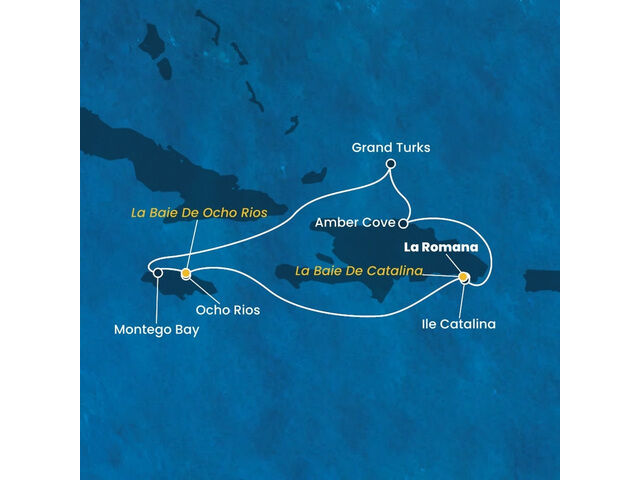 Rép.Dominicaine, Jamaïque, Turks et Caicos avec le Costa Fascinosa