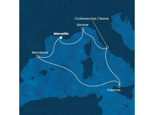 Espagne - Barcelone - Italie - Sicile - Croisière en Italie et Espagne à bord du Costa Fortuna