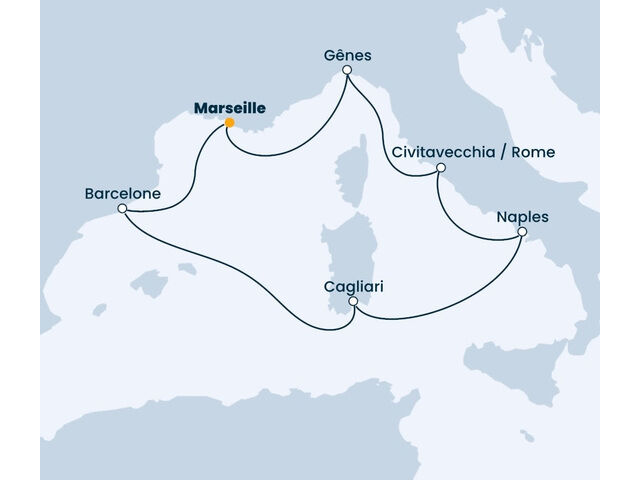 Espagne - Barcelone - Italie - Sardaigne - Croisière en Espagne et en Italie avec le Costa Smeralda