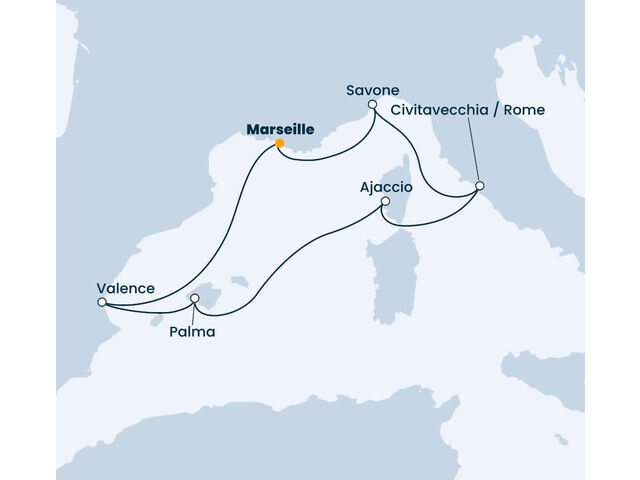 Baléares - Corse - Espagne - Italie - Croisière en Italie, Corse (France), Baléares et Espagne à bord du Costa Diadema