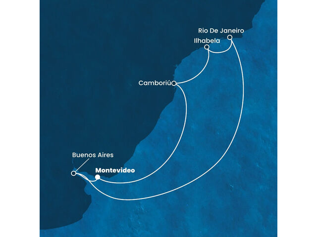 Uruguay, Brésil, Argentine avec le Costa Diadema