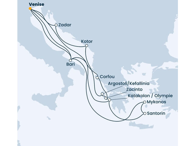 Italie, Grèce, Montenegro à bord du Costa Deliziosa