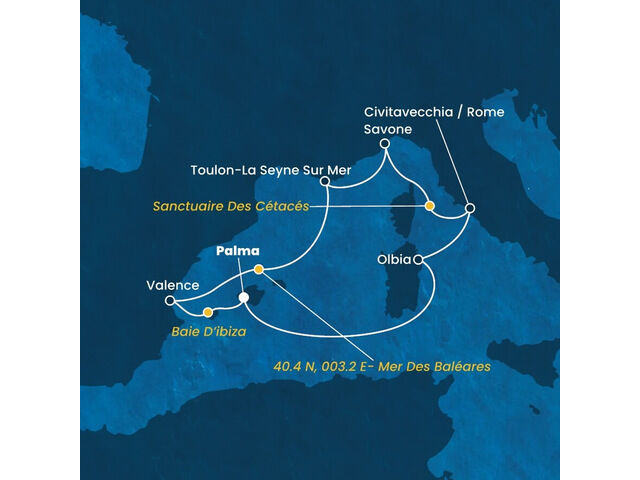 Baléares, Espagne, Italie avec le Costa Pacifica