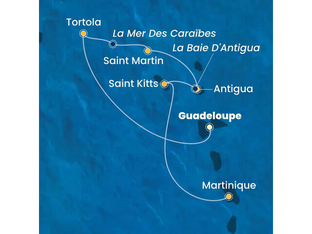 Antilles, Iles Vierges avec le Costa Fortuna