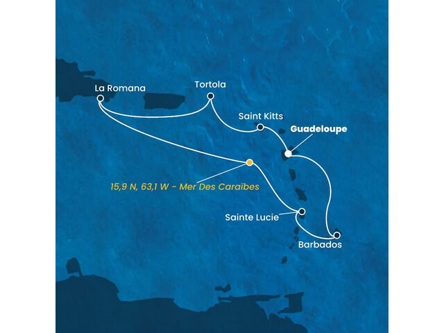 Antilles, Iles Vierges, Rép.Dominicaine avec le Costa Fascinosa