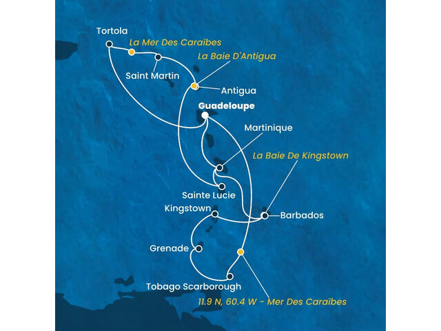 Antilles, Iles Vierges, Trinité et Tobago avec le Costa Fortuna