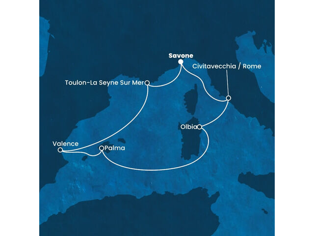 Italie, Espagne, Baléares à bord du Costa Pacifica