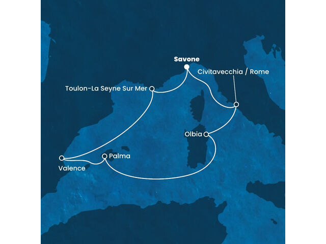 Italie, Espagne, Baléares à bord du Costa Pacifica