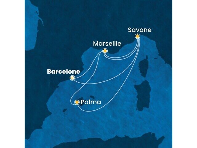 Espagne, France, Italie, Baléares à bord du Costa Diadema