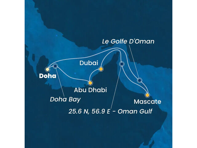Emirats Arabes Unis, Oman à bord du Costa Smeralda