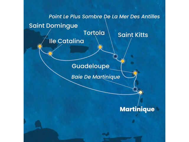 Antilles, Iles Vierges, Rép.Dominicaine à bord du Costa Favolosa