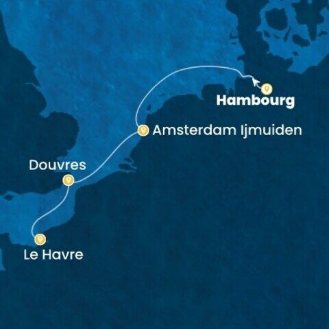Allemagne, Grande-Bretagne, France à bord du Costa Favolosa