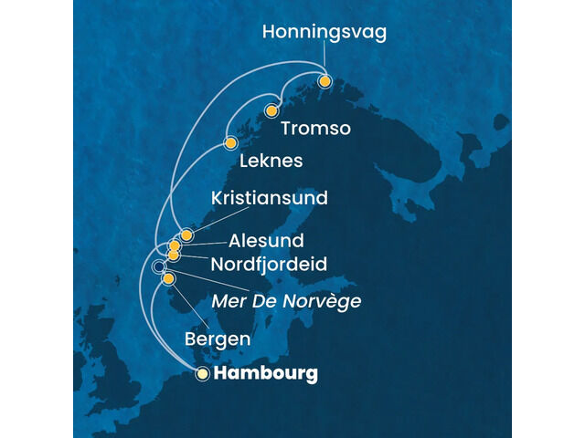 Allemagne, Norvège à bord du Costa Favolosa