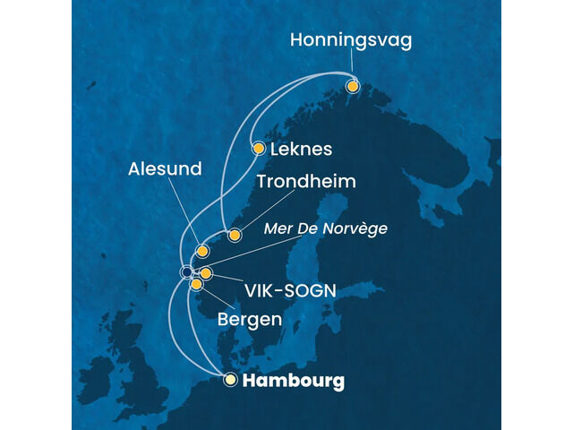 Allemagne, Norvège à bord du Costa Favolosa