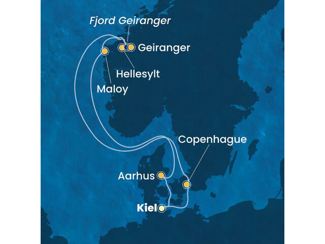Allemagne, Danemark, Norvège à bord du Costa Diadema