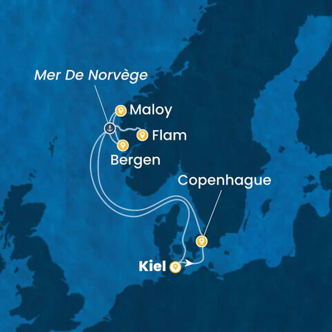 Allemagne, Danemark, Norvège à bord du Costa Diadema