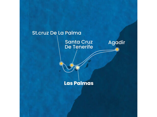 Canaries, Espagne, Maroc à bord du Costa Smeralda