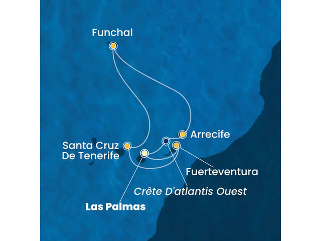 Canaries, Espagne, Madère à bord du Costa Smeralda