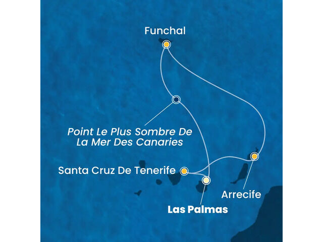 Canaries, Madère à bord du Costa Smeralda