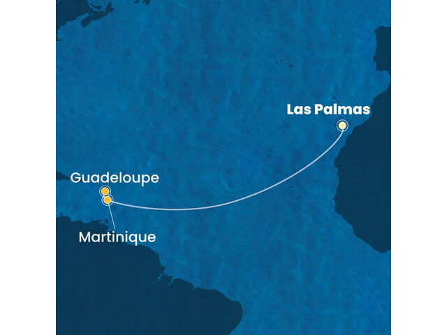 Canaries, Antilles à bord du Costa Favolosa