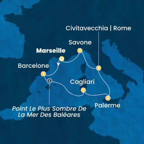 France, Espagne, Italie à  bord du Costa Pacifica