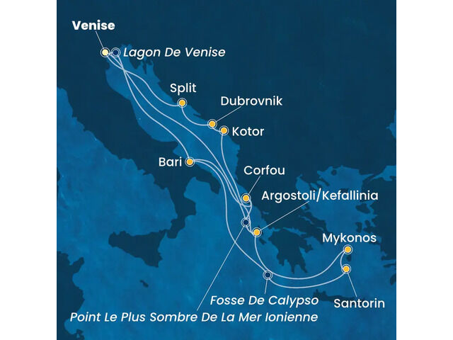 Italie, Grèce, Montenegro, Croatie à bord du Costa Deliziosa