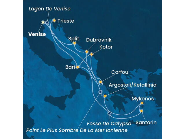 Italie, Grèce, Montenegro, Croatie à bord du Costa Deliziosa
