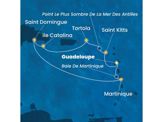 Antilles, Iles Vierges, Rép.Dominicaine à bord du Costa Favolosa