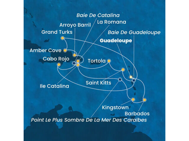 Antilles, Iles Vierges, Rép.Dominicaine, Turks et Caicos à bord du Costa Fascinosa