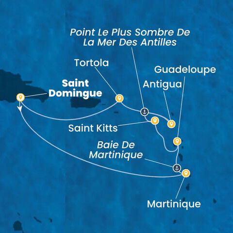 Antilles, Iles Vierges à bord du Costa Favolosa