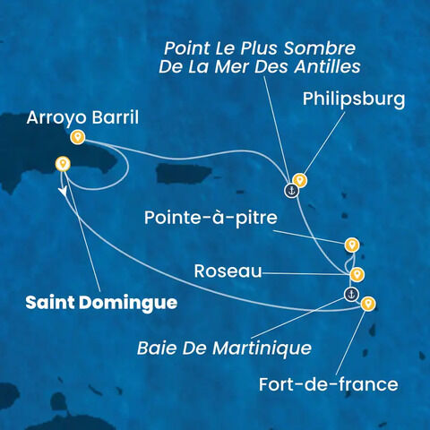 Antilles, Dominique à bord du Costa Favolosa