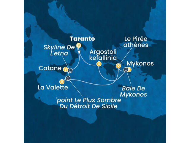 Grèce, Malte, Italie à bord du Costa Fascinosa