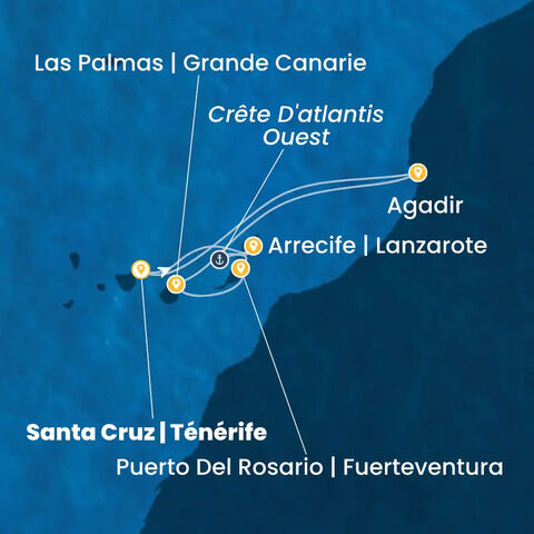 Canaries, Espagne, Maroc à bord du Costa Smeralda